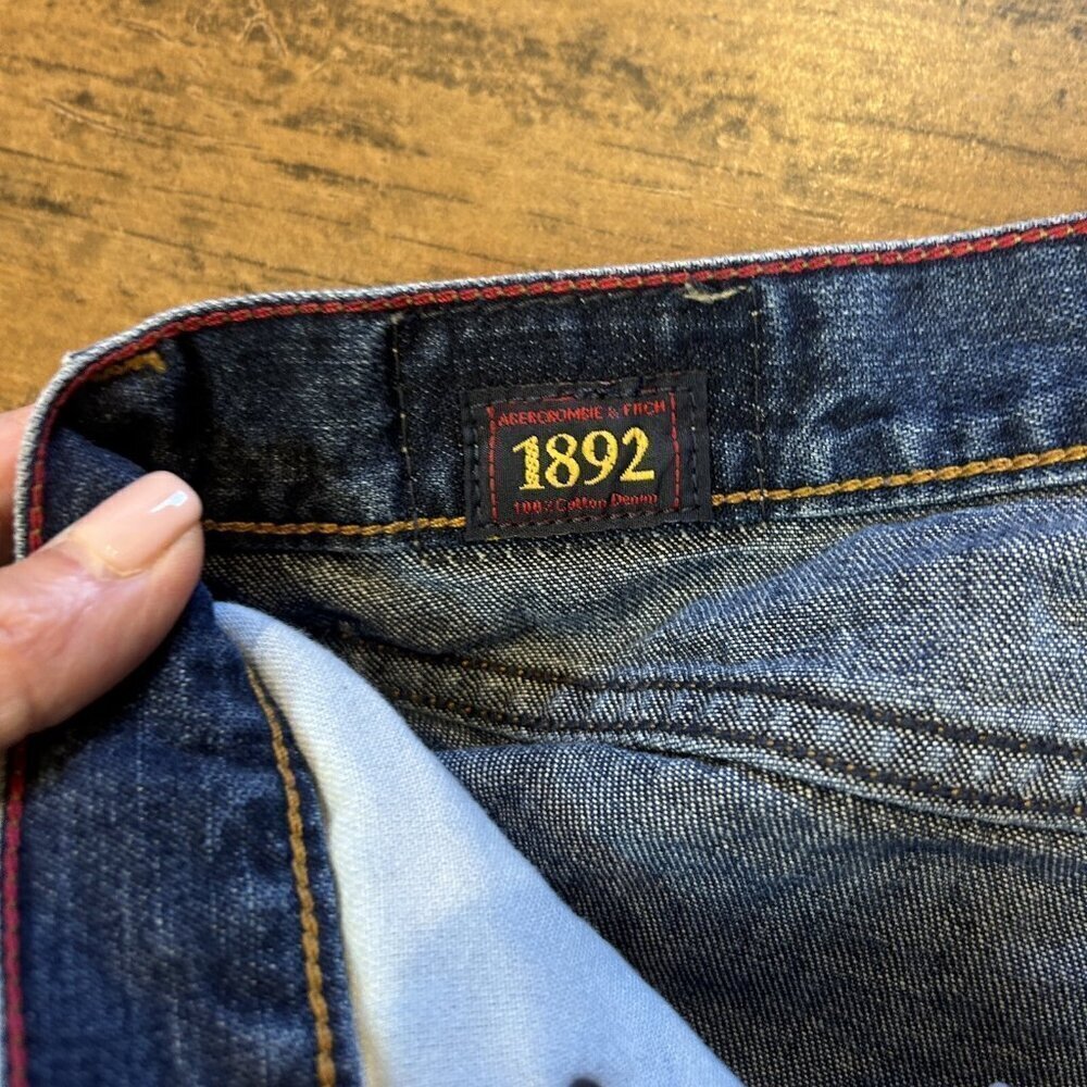 Abercrombie & Fitch 1892 Women's Button Fly High Rise Cropped Jeans Size 12 - Picture 4 of 13